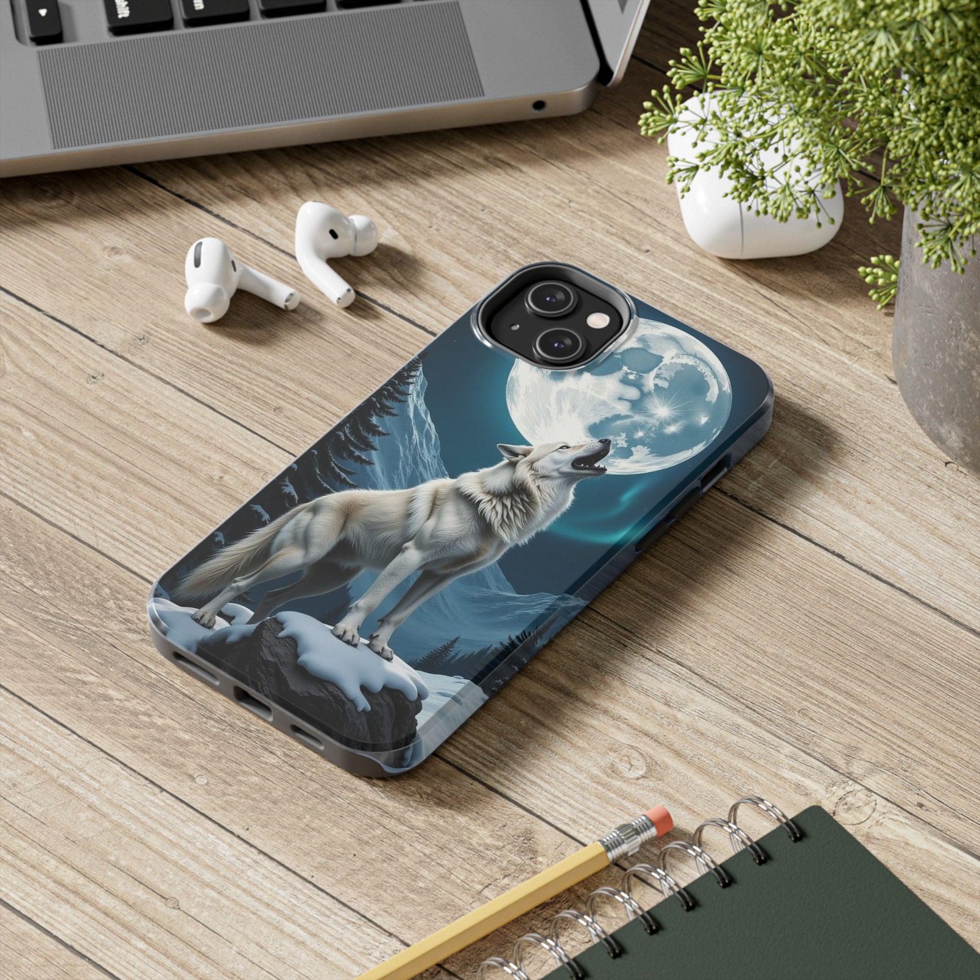 Howling Wolf Theme Phone Cases for iPhones & Samsung Phones