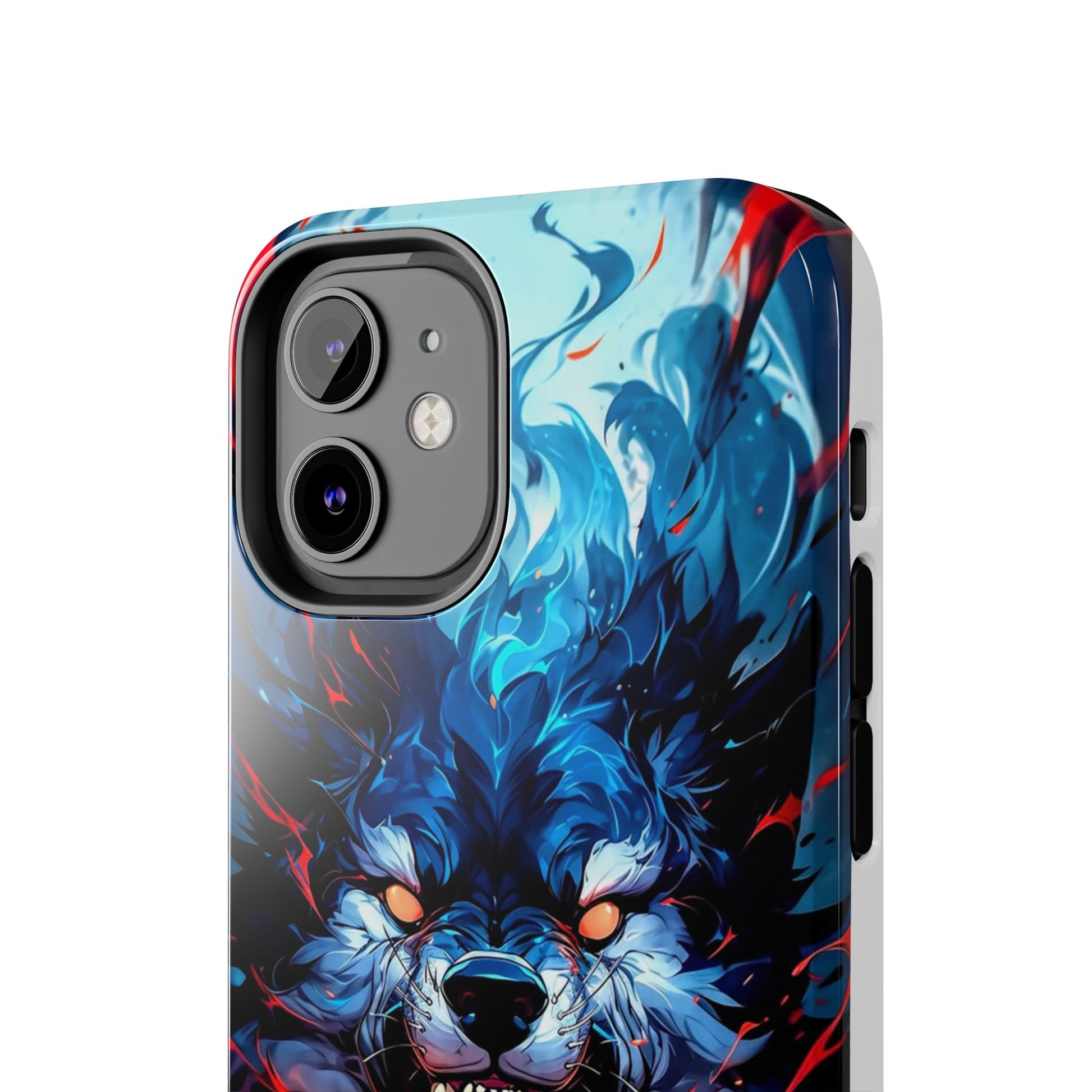 Aggressive Wolf Art Themed Tough Phone Cases for Iphones & Samsung Phones