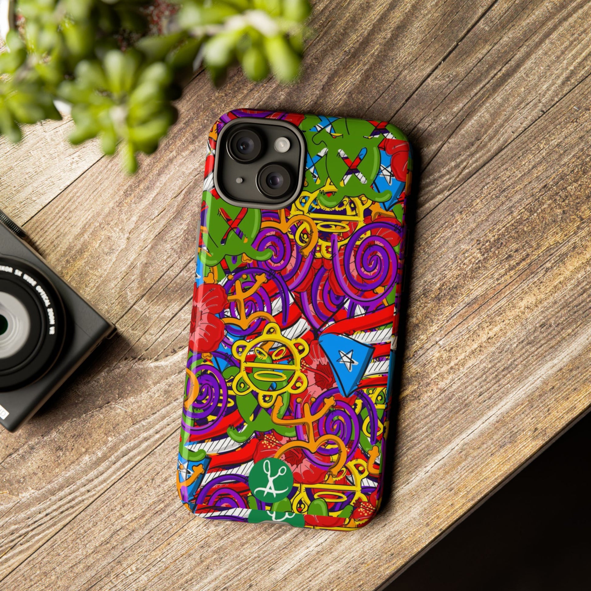 Puerto Rico Taino Tribal Art Tough Cases for iPhones, Samsung, and Pixel