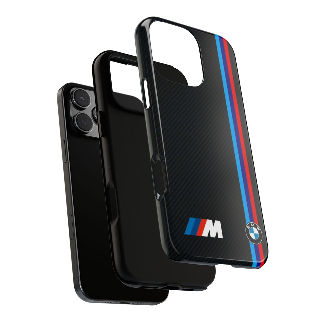 BMW M Stripes Carbon Fiber Design Tough Cases for iPhones, Samsung, and Pixel