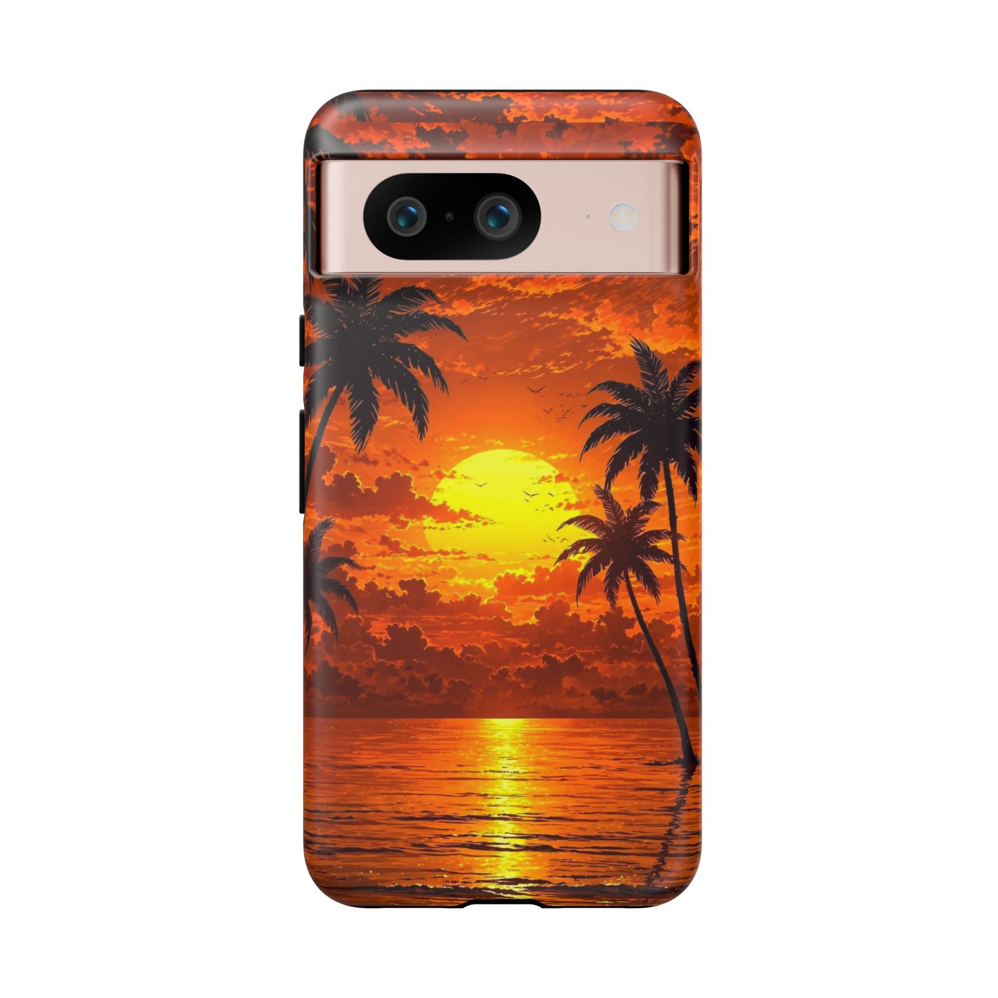 Beautiful Beach Sunset Tough Cases for iPhones, Samsung, and Pixel