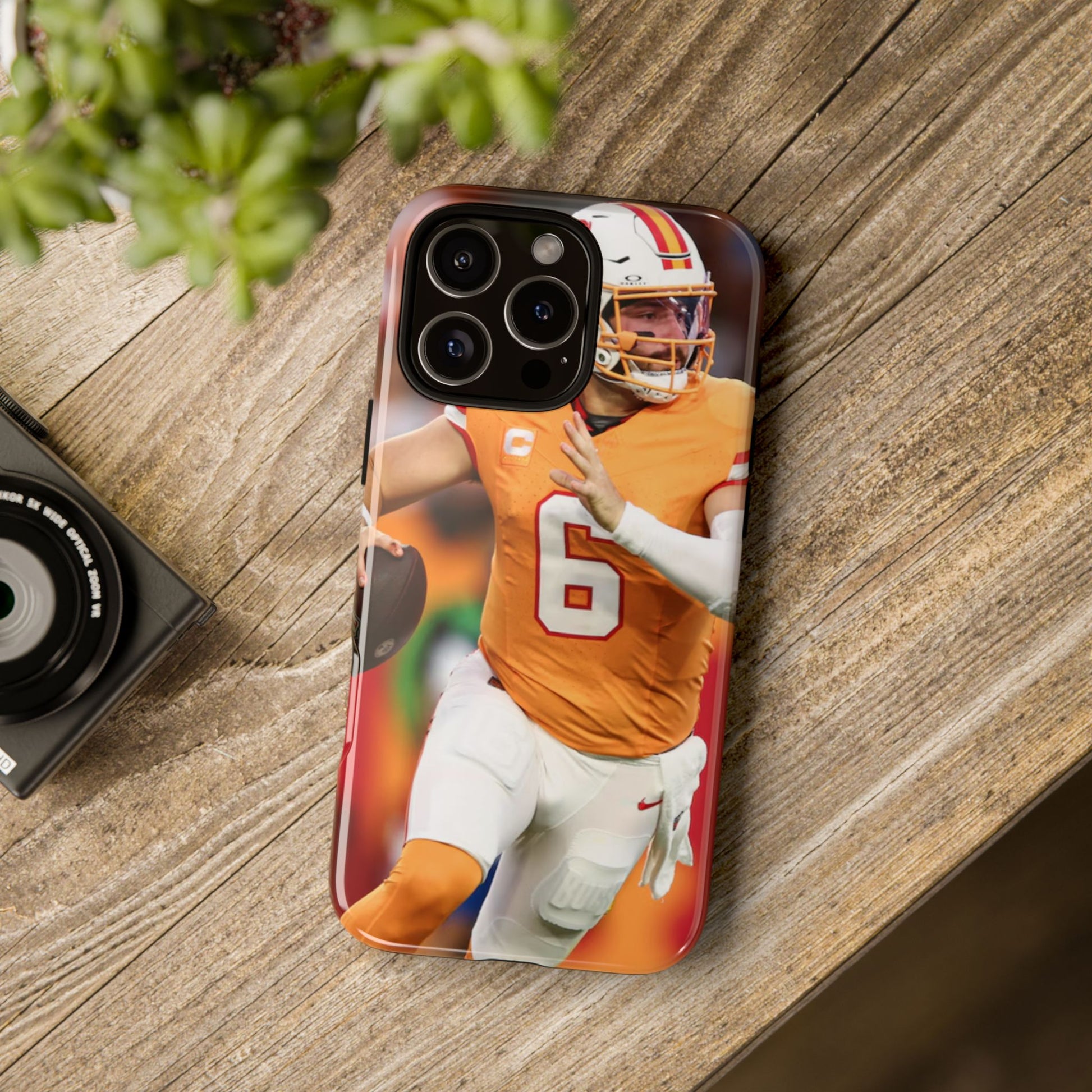 Tampa Bay Buccaneers Baker Mayfield Football Tough Cases for iPhones, Samsung, and Pixel