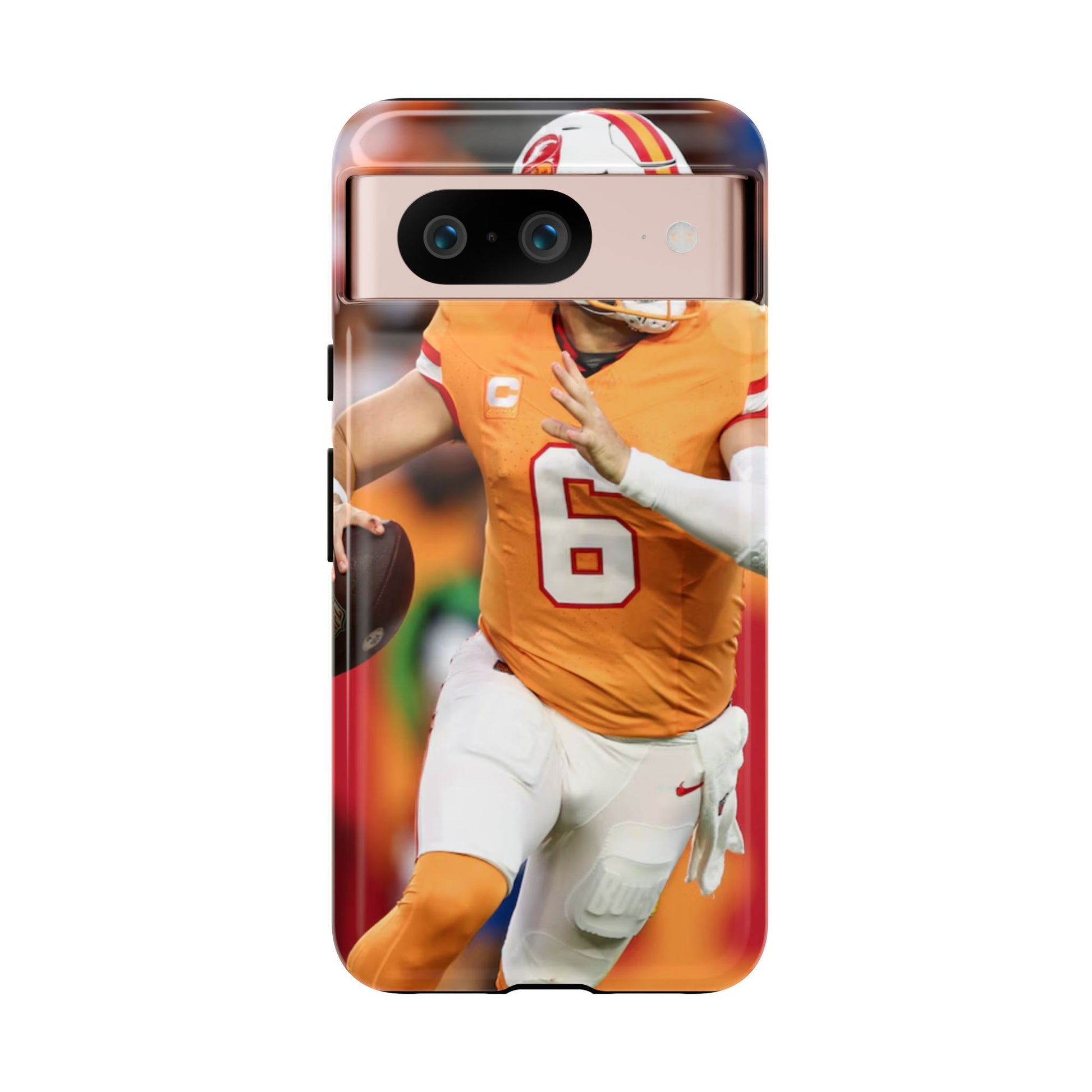 Tampa Bay Buccaneers Baker Mayfield Football Tough Cases for iPhones, Samsung, and Pixel
