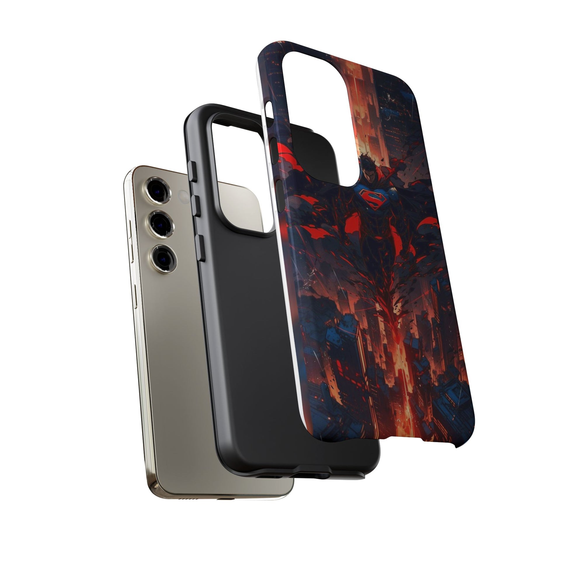 Anime Superman Tough Cases for iPhones, Samsung, and Pixel