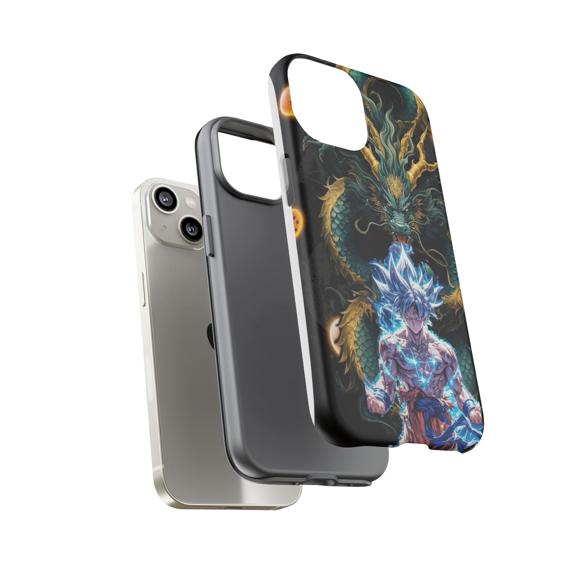Anime Goku x Shenron Dragonball Z Tough Cases for iPhones, Samsung, and Pixel