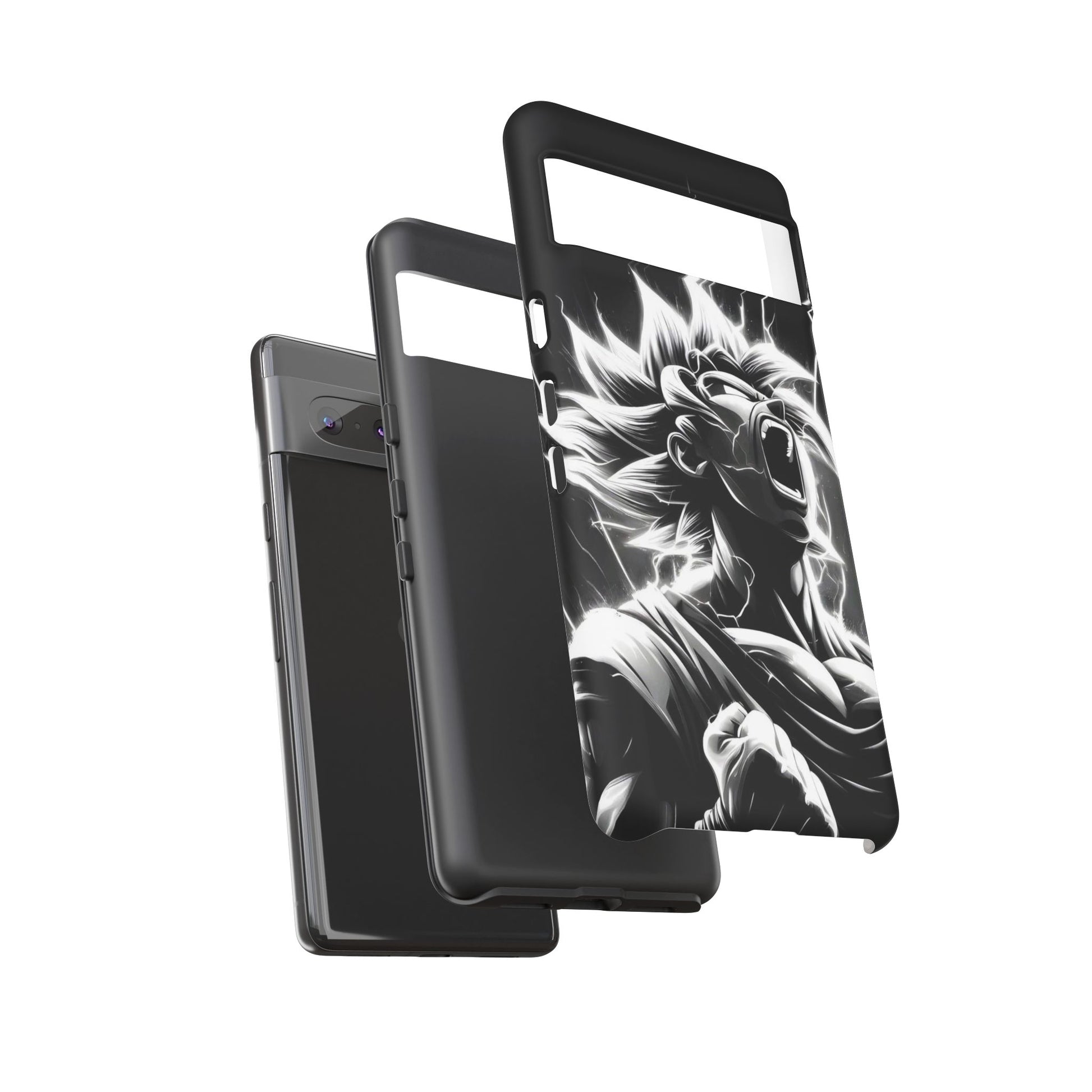 Anime Saiyan Rage Dragon ball Z Tough Cases for iPhones, Samsung, and Pixel