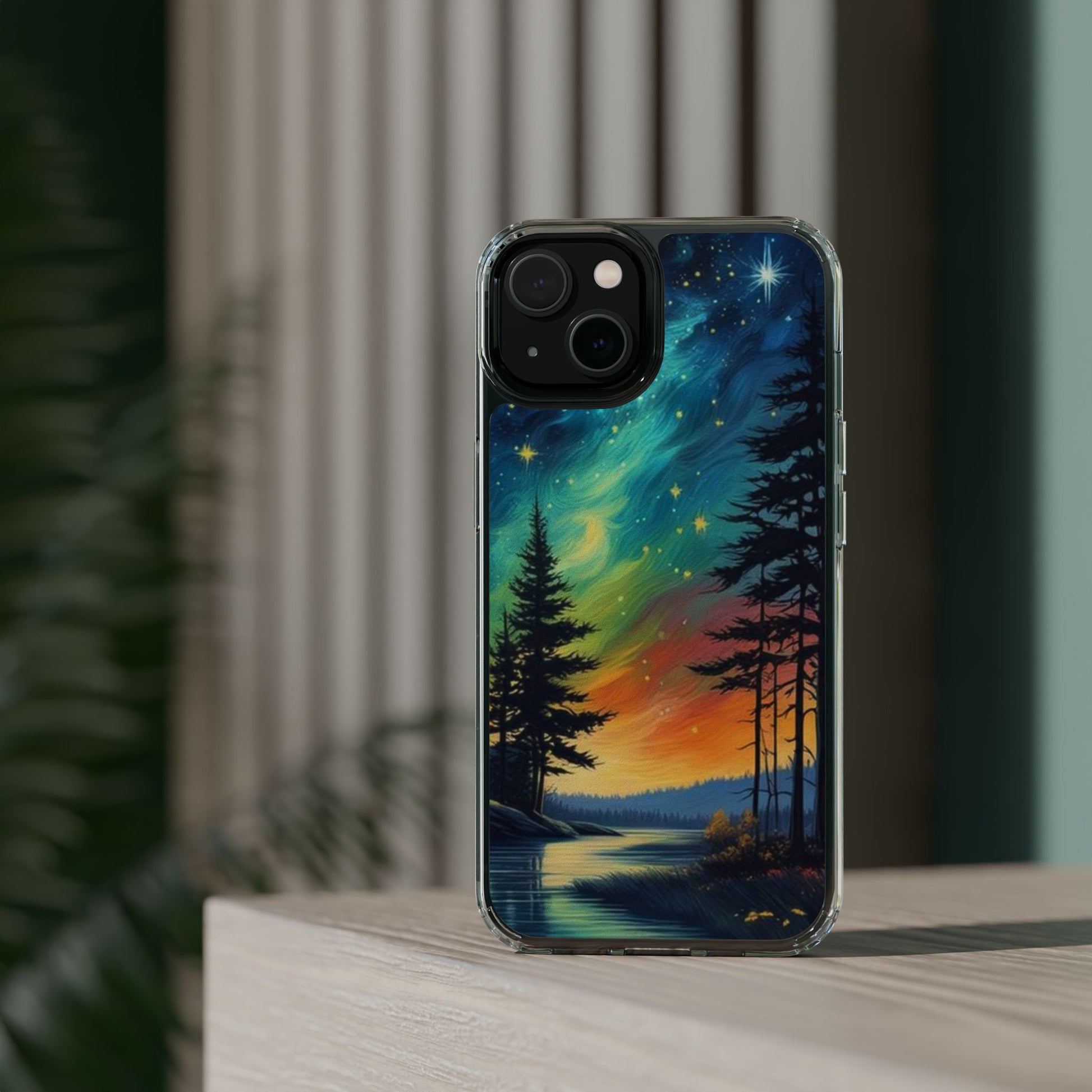 Starry Night Style Forest Art Iphone, Samsung case