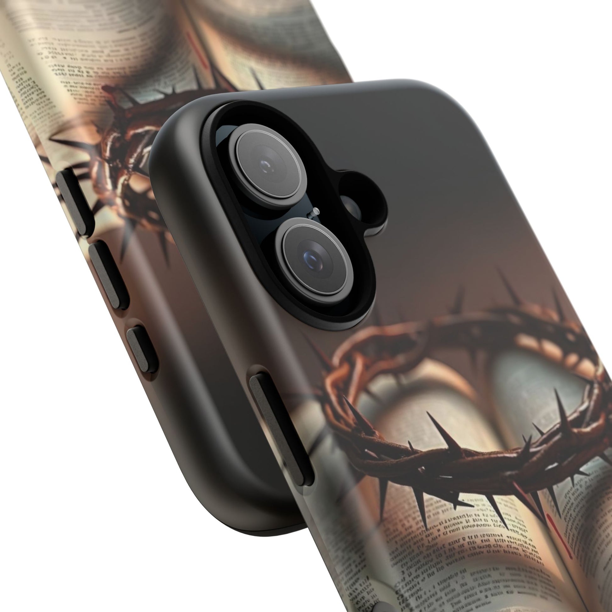 Crown of Thorns and Bible Christian Tough Cases for iPhones, Samsung, and Pixel