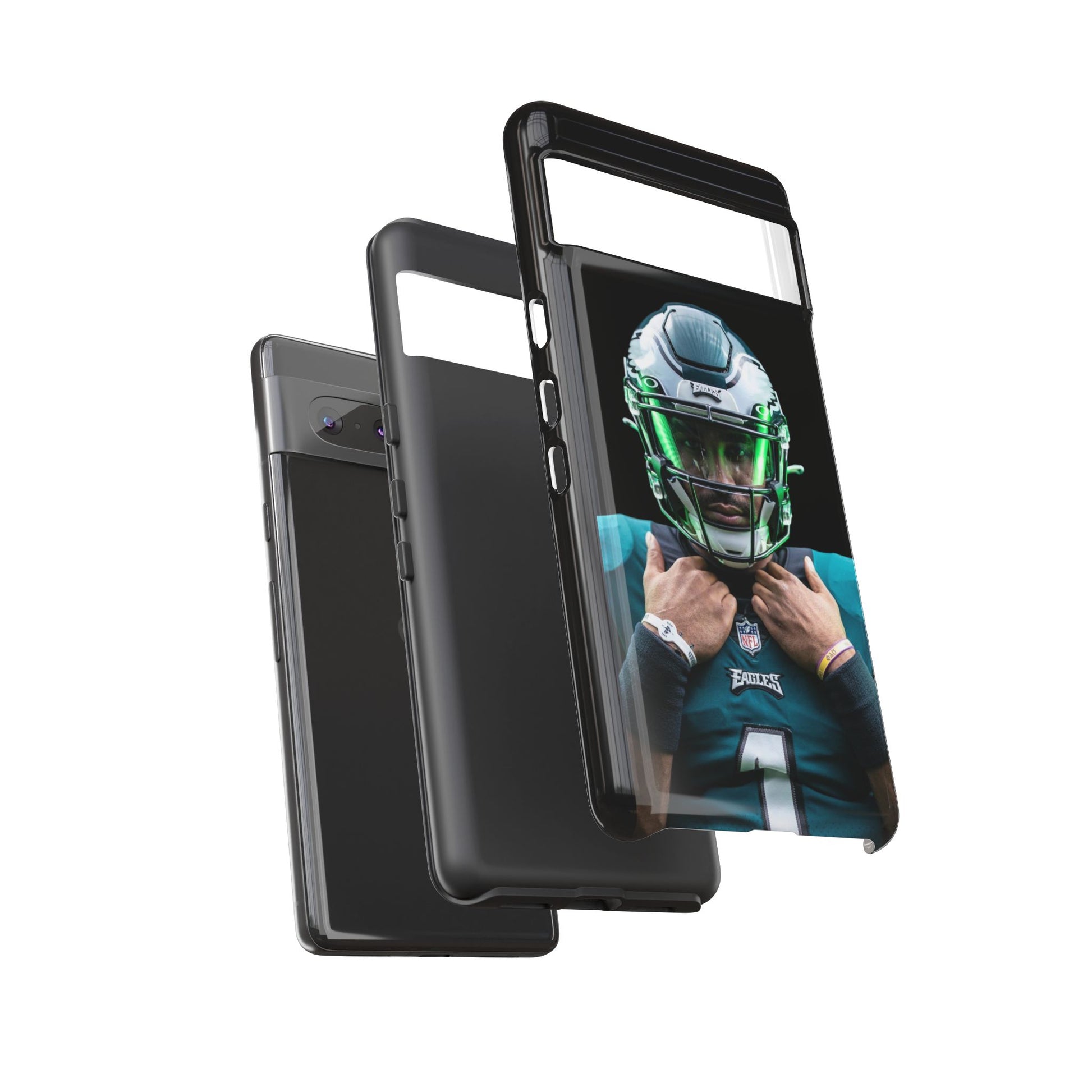 Eagles Football Jalen Hurts Tough Cases for iPhones, Samsung, and Pixel