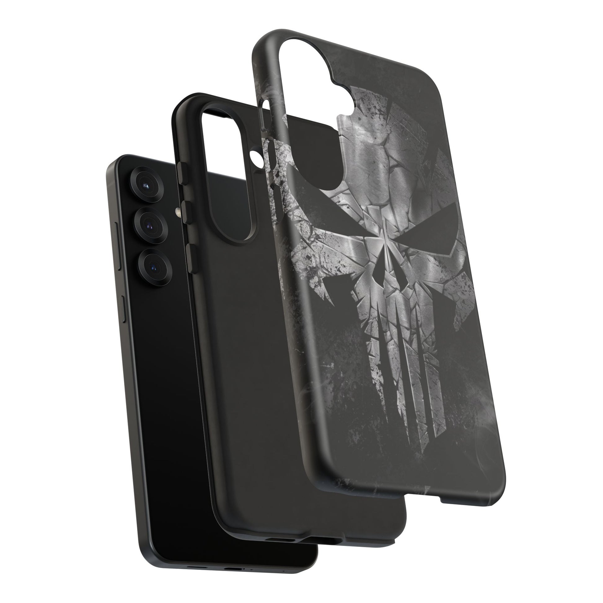 The Punisher Logo Art Tough Cases for iPhones, Samsung, and Pixel
