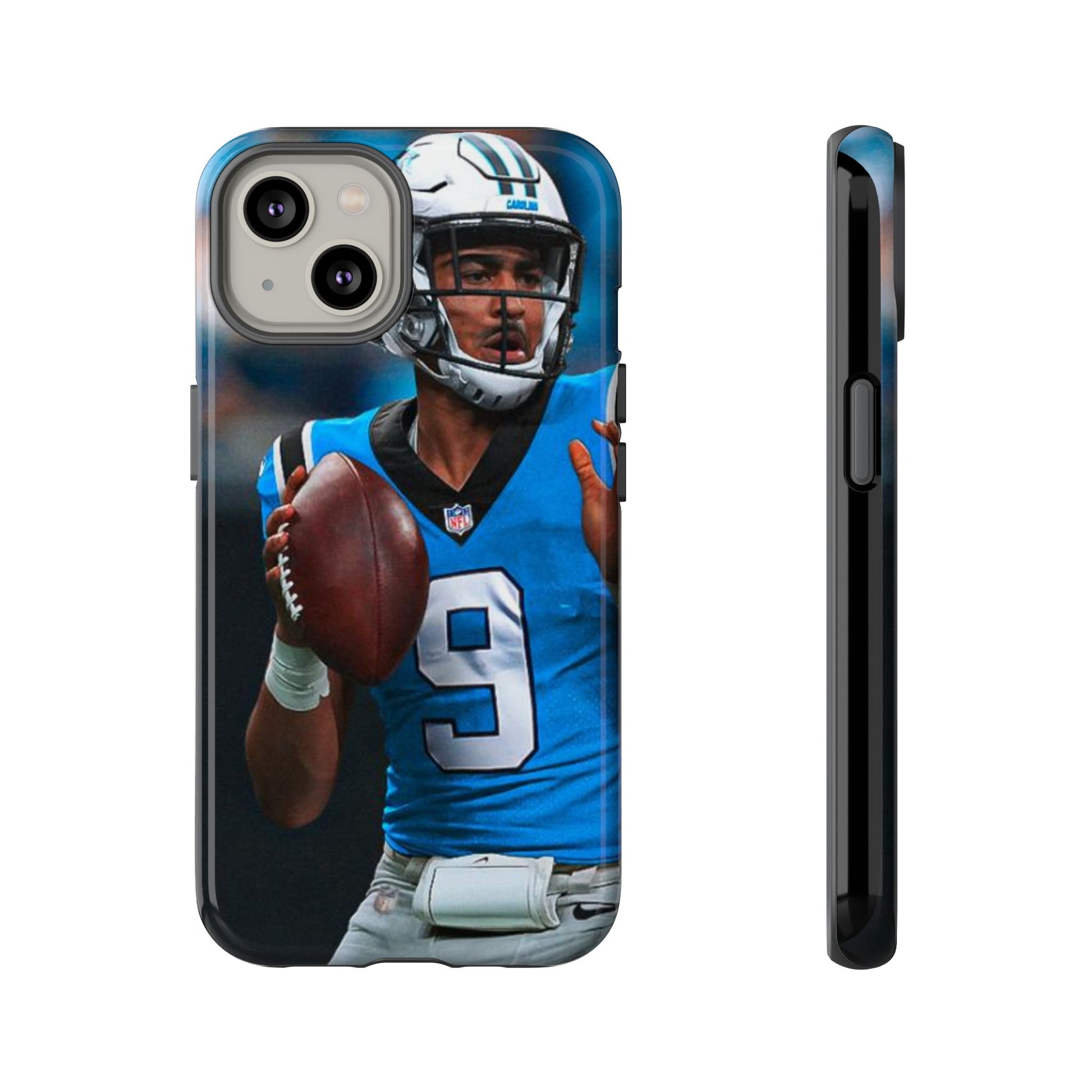 Carolina Panthers Bryce Young Football Tough Cases for iPhones, Samsung, and Pixel