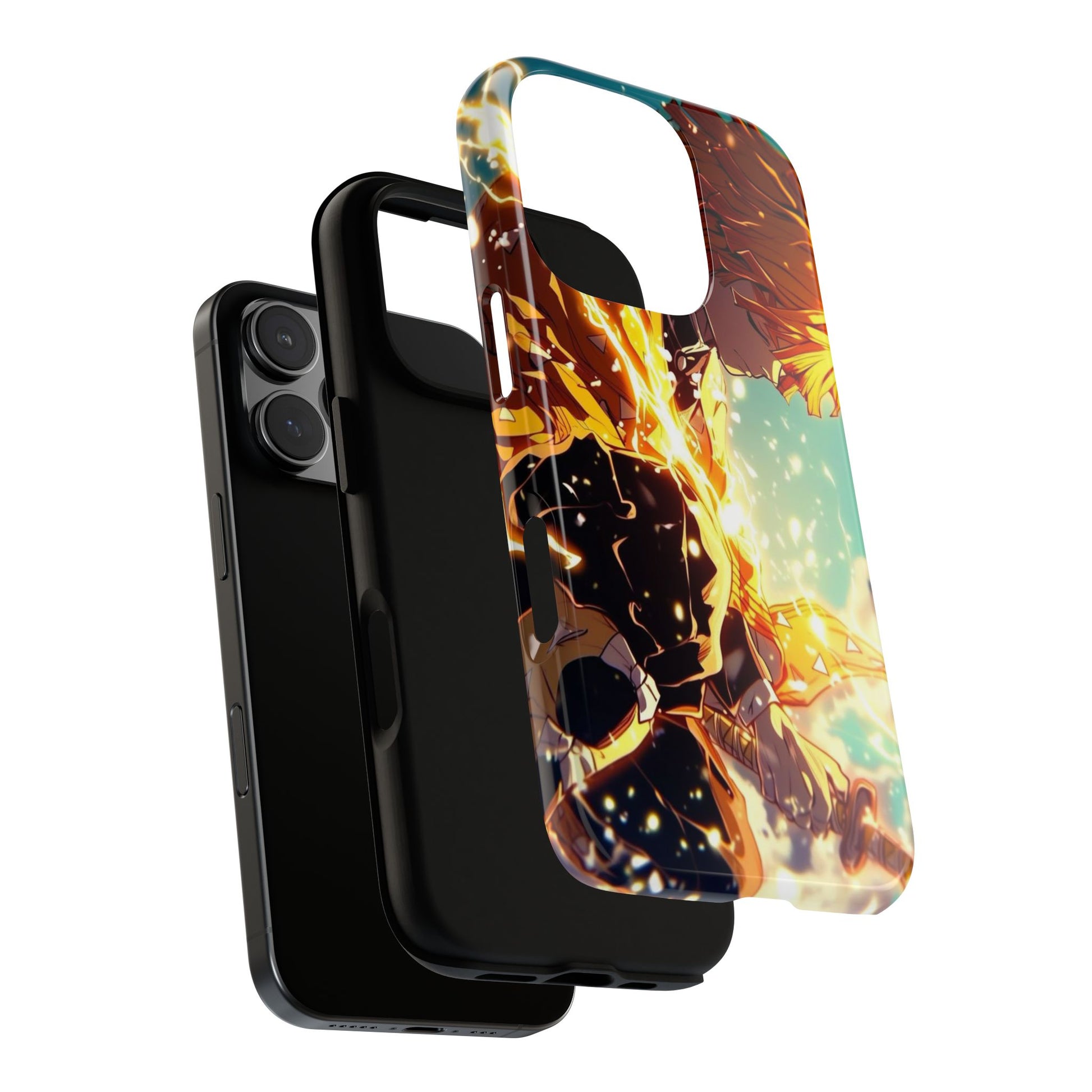 Demon Slayer Zenitsu Anime Theme Phone Case, Tough Cases for iPhones, Samsung, and Pixel